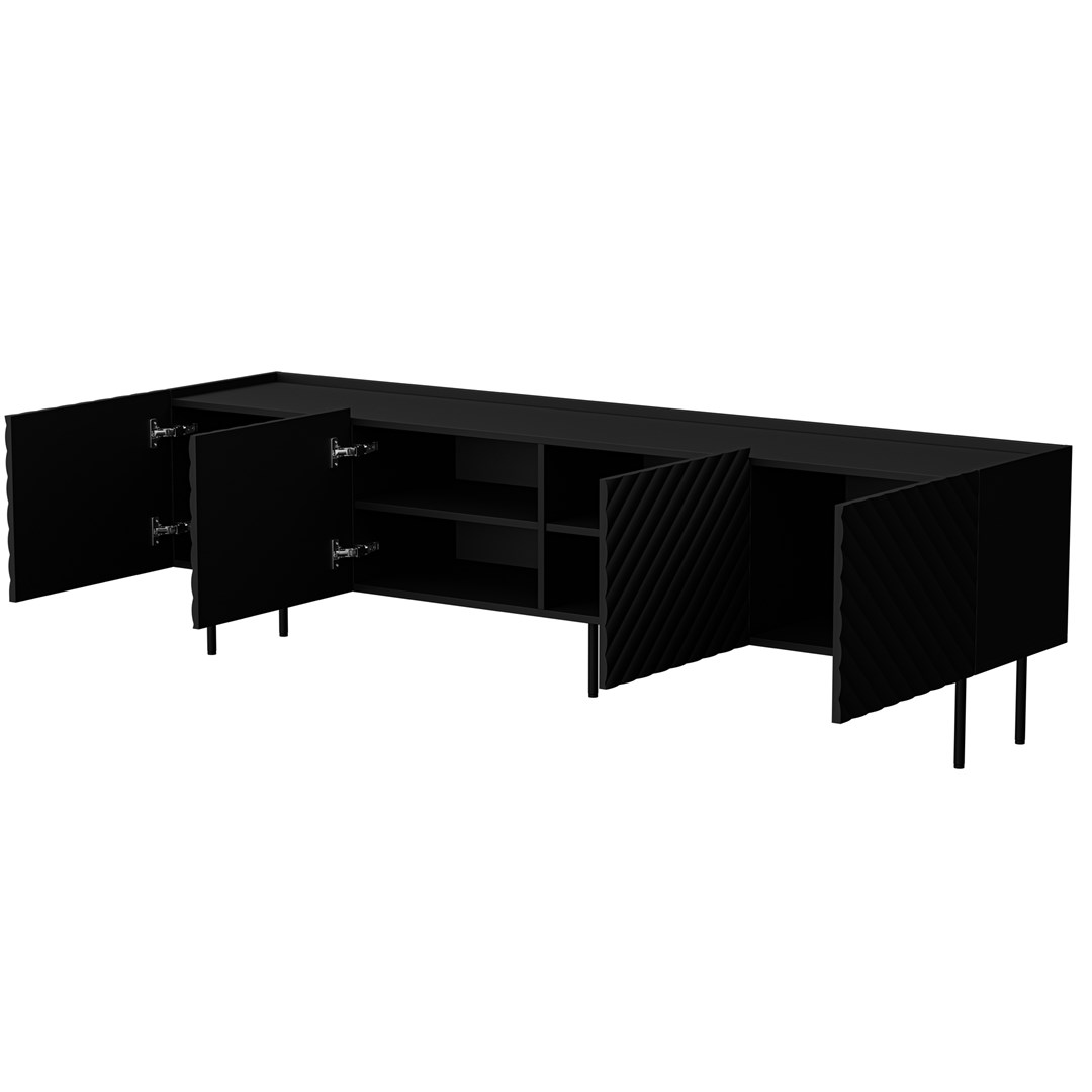 Cama LUCCA 4D TV cabinet 200x40x59 black - Image 1