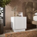 Bedside Tables Liverti Wooden White 2 Pieces 45x42x47cm - Image 3