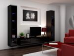 TV Stand Vigo 180 Black / Black Gloss M180xD30xH40cm - Image 18