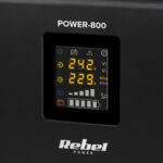Rebel POWER-800 Wall-Mounted Emergency Power Supply – a pure sine wave inverter with a 12V charging function  230V  800VA/500W - Image 3
