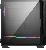 MSI MPG VELOX 100P AIRFLOW Mid Tower Gaming Computer Case 'Black  3x 120mm Fan + 1x 120mm ARGB Fan  ARGB light strip  USB Type-C  1x Tempered Glass  Center  E-ATX  ATX  mATX  mini-ITX' - Image 4