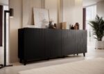 BARI chest of drawers 200x42x82 black matt - Image 2