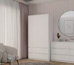 Double Door Wardrobe White - Image 9