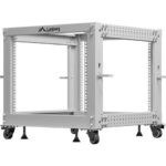 Stojak Open rack 19 cali 9U 600x600-1100 regulowany szary
