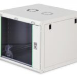 Szafa sieciowa wisząca Dynamic 19" 9U rack 474x600x600mm, drzwi szyba, szara, niezłożona, 60kg