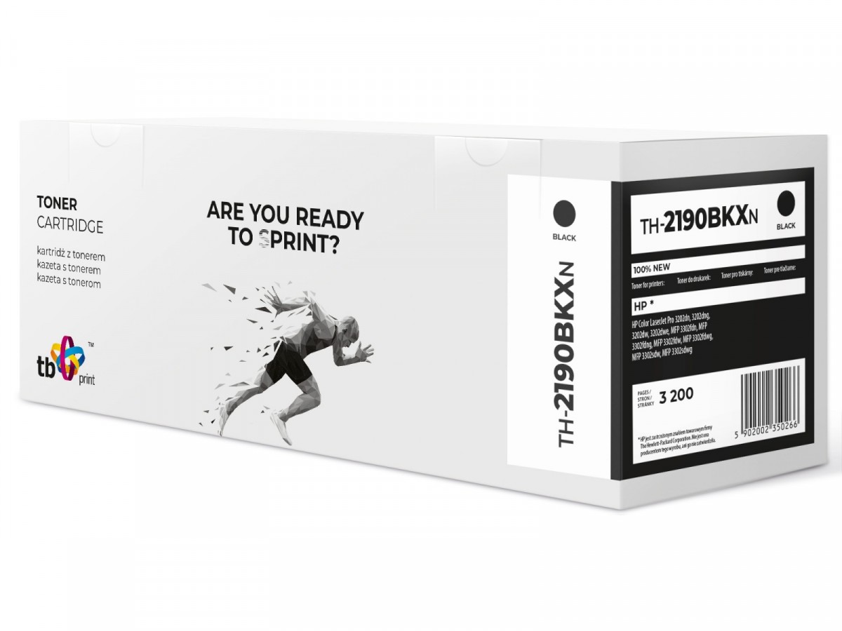 1003771_2090801.jpeg Toner do HP Color LaserJet Pro 3202 W2190X TH-2190BKXN 100% nowy czarny - Image 1