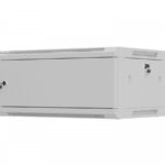 Szafa instalacyjna rack wisząca 19 cali 4U 600x450 szara drzwi metalowe (flat pack)