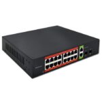 Qoltec 52292 L2 PoE Switch με 16 Θύρες Gigabit (1Gbps) Ethernet