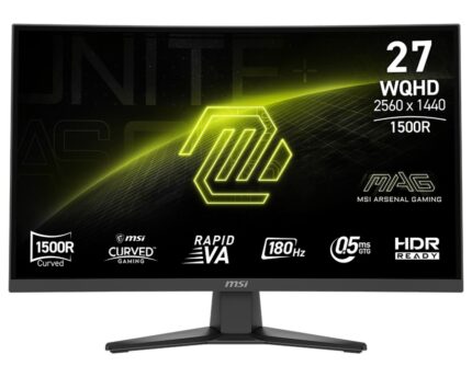 MSI MAG 275CQF E18 VA Curved Monitor 27" QHD 2560x1440 180Hz με Χρόνο Απόκρισης 0.5ms GTG