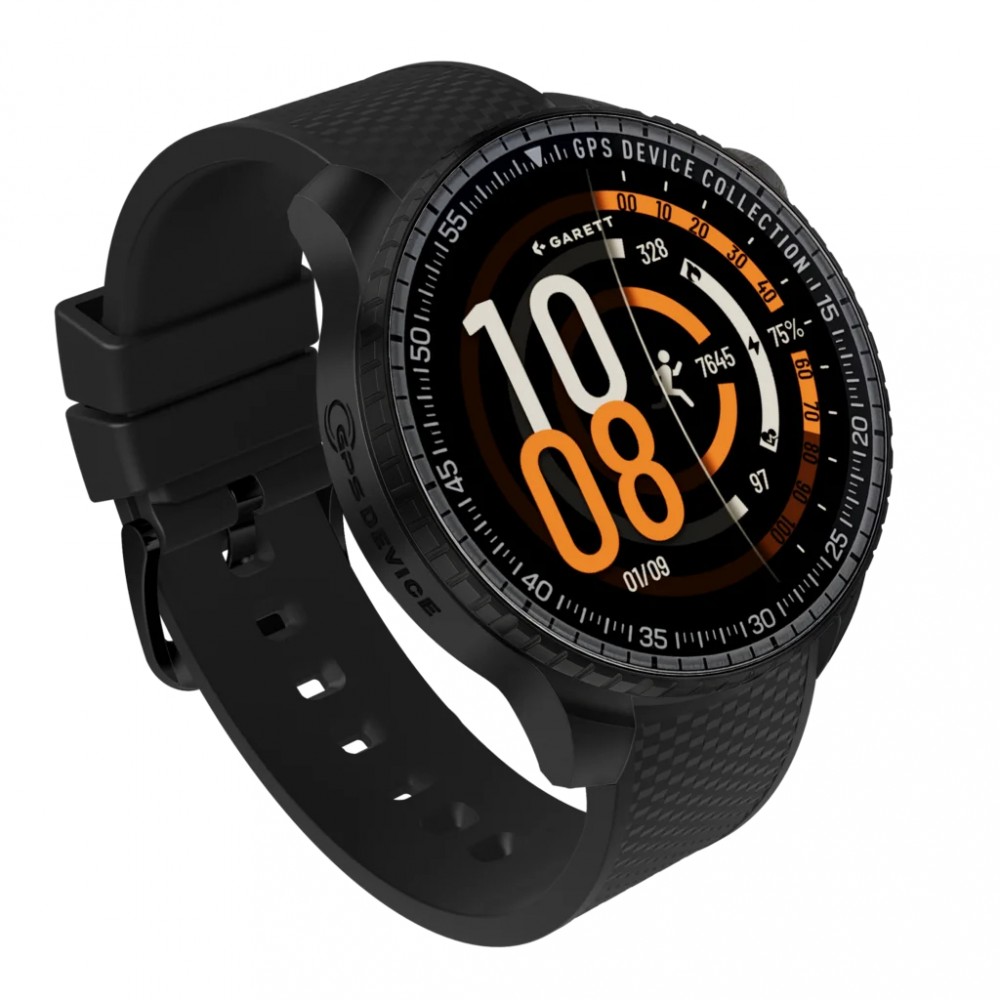 1015183_2107074.jpeg Garett Compass 53mm Waterproof Smartwatch with Heart Rate Monitor Black - Image 1