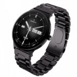 Garett Quantum 43mm Smartwatch with Heart Rate Monitor Black Steel