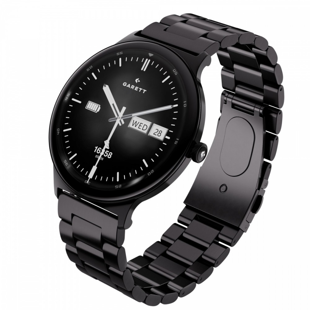 1015186_2106915.jpeg Garett Quantum 43mm Smartwatch with Heart Rate Monitor Silver - Image 1