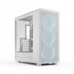 Fractal Design Epoch XL Gaming Full Tower Computer Case with Side Window and RGB Lighting White