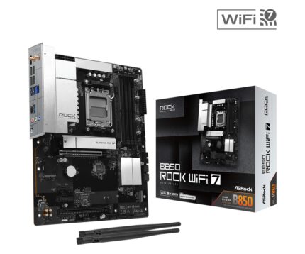 ASRock B850 Rock WiFi7 Motherboard ATX with AMD AM5 Socket 90-MXBU20-A0UAYZ