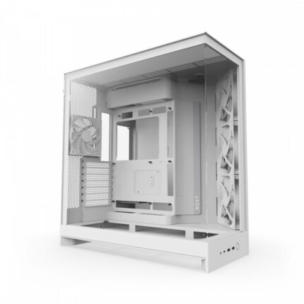 NZXT H9 Flow Gaming Midi Tower Κουτί Υπολογιστή με Πλαϊνό Παράθυρο Λευκό