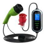 Qoltec Portable Single Phase Charger 7kW with Built-in Cable 5m Type 2