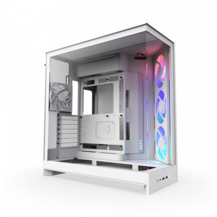 NZXT H9 Flow RGB Gaming Midi Tower Κουτί Υπολογιστή με Πλαϊνό Παράθυρο Λευκό