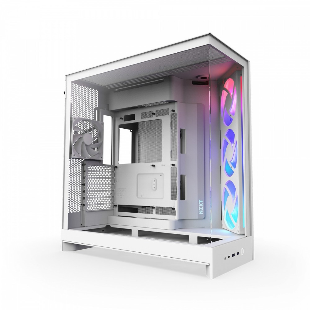 1024259_2136424.jpeg NZXT H9 Flow RGB Gaming Midi Tower Κουτί Υπολογιστή με Πλαϊνό Παράθυρο Λευκό - Image 1