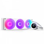 NZXT Kraken Plus v2 Water Cooling AIO CPU With 3 Fans 120mm And RGB Lighting White