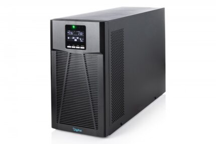 Zasilacz awaryjny UPS Online Tower 19" LCD 3000VA/3000W 6x12V/9Ah 8xC13 1xC19 1xC14 USB RS232 RJ45 GŁ.460mm