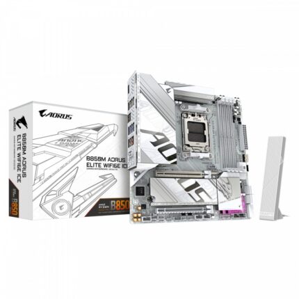 Gigabyte B850M Aorus Elite WIFI6E Ice Motherboard Micro ATX with AMD AM5 Socket