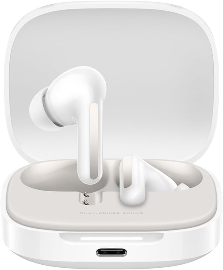 1025036_2125541.jpeg Xiaomi Buds 6 Bluetooth Handsfree Ακουστικά με Αντοχή στον Ιδρώτα και Θήκη Φόρτισης Pearl White - Image 1