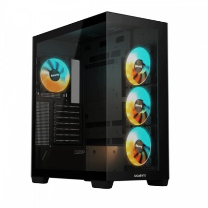 Gigabyte C500 Panoramic Stealth Gaming Midi Tower Κουτί Υπολογιστή με Πλαϊνό Παράθυρο και RGB Φωτισμό Black