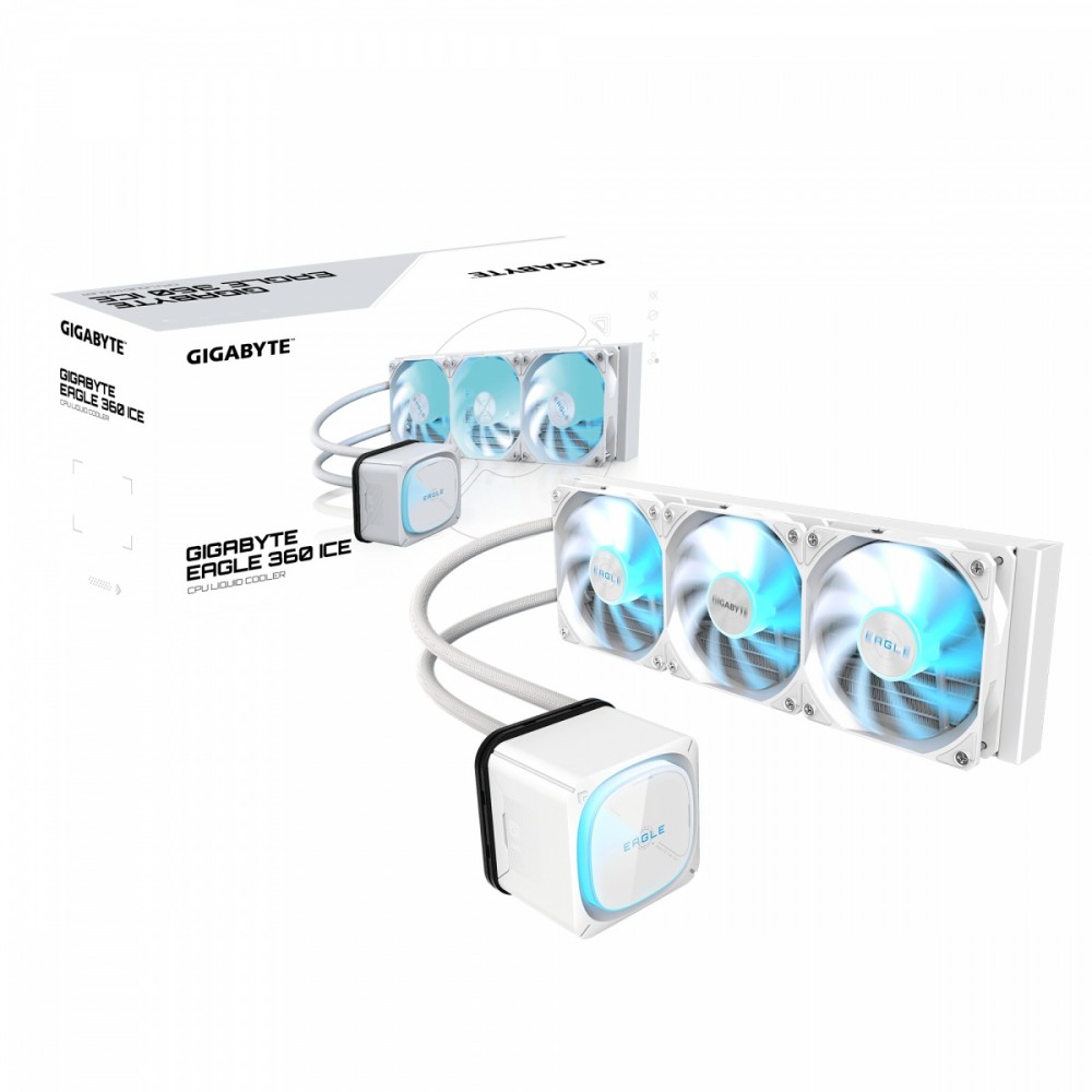 1026223_2139233.jpeg Gigabyte EAGLE 360 ICE Υδρόψυξη AIO CPU με 3 Ανεμιστήρες 120mm Λευκή - Image 1
