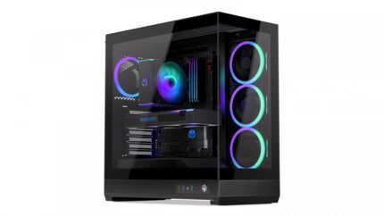 Endorfy Fishtank 6000 Corona Gaming Midi Tower Κουτί Υπολογιστή με Πλαϊνό Παράθυρο και ARGB Φωτισμό Μαύρο