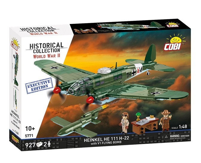 1028534_2136861.jpeg Klocki Heinkel HE 111 H-22 with V1 Flying Bomb 927 elementów - Image 1