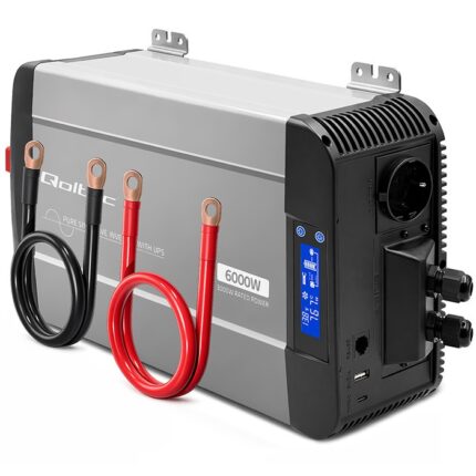 Qoltec Inverter Αυτοκινήτου Καθαρού Ημιτόνου 1000W για Μετατροπή 12V DC σε 230V AC