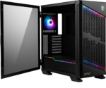 MSI MPG VELOX 100P AIRFLOW Mid Tower Gaming Computer Case 'Black  3x 120mm Fan + 1x 120mm ARGB Fan  ARGB light strip  USB Type-C  1x Tempered Glass  Center  E-ATX  ATX  mATX  mini-ITX' - Image 8