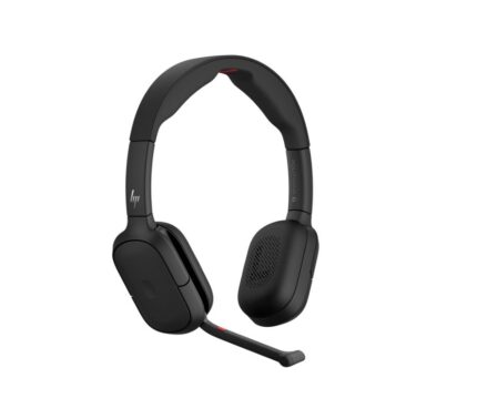 HP Poly Focus 625 Ασύρματα Bluetooth On Ear Ακουστικά με 25 ώρες Λειτουργίας Διάφανα