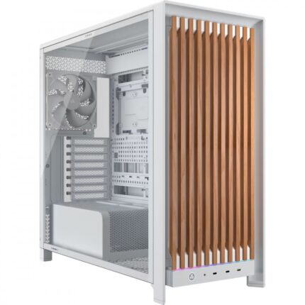 Corsair Frame 5000D WOOD RS Gaming Midi Tower Κουτί Υπολογιστή με Πλαϊνό Παράθυρο Λευκό