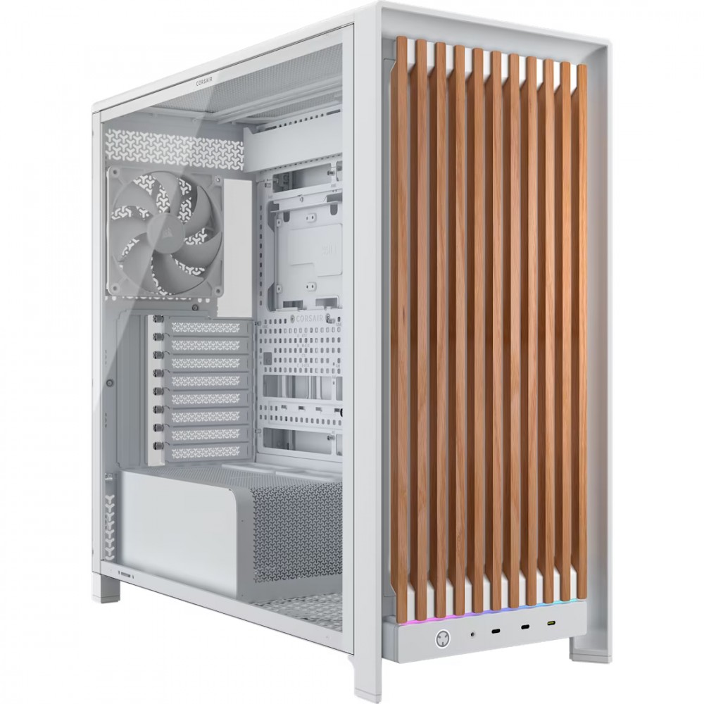 1031300_2150886.jpeg Corsair Frame 5000D WOOD RS Gaming Midi Tower Κουτί Υπολογιστή με Πλαϊνό Παράθυρο Λευκό - Image 1