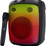 Sencor Ηχείο Karaoke με Ασύρματο Μικρόφωνο και Εφέ Φωτισμού Partycon Μαύρο