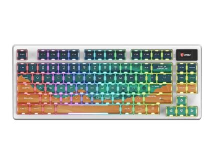 MSI Forge GK600 Ασύρματο Gaming Μηχανικό Πληκτρολόγιο Tenkeyless με RGB φωτισμό (International English) Λευκό
