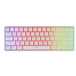 Genesis Thor 660 G2 Gaming Μηχανικό Πληκτρολόγιο 60% με Gateron Brown διακόπτες και RGB φωτισμό (Αγγλικό US) Λευκό