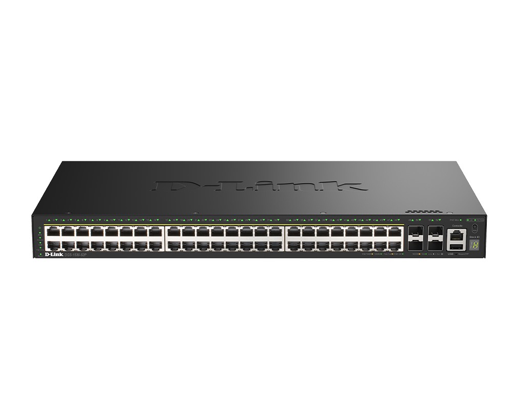 1035780_2186282.jpeg D-Link DGS-1530-52P/E Managed L2 PoE+ Switch με 48 Θύρες Gigabit (1Gbps) Ethernet και 4 SFP Θύρες - Image 1