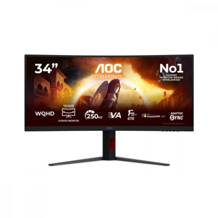 AOC CU34G4ZCA Ultrawide VA HDR Gaming Monitor 34" QHD 3440x1440 240Hz