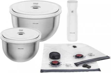 Zwilling Zwilling Fresh&save Bowl Vacuum Starter Set 9 Pcs Stainless Steel