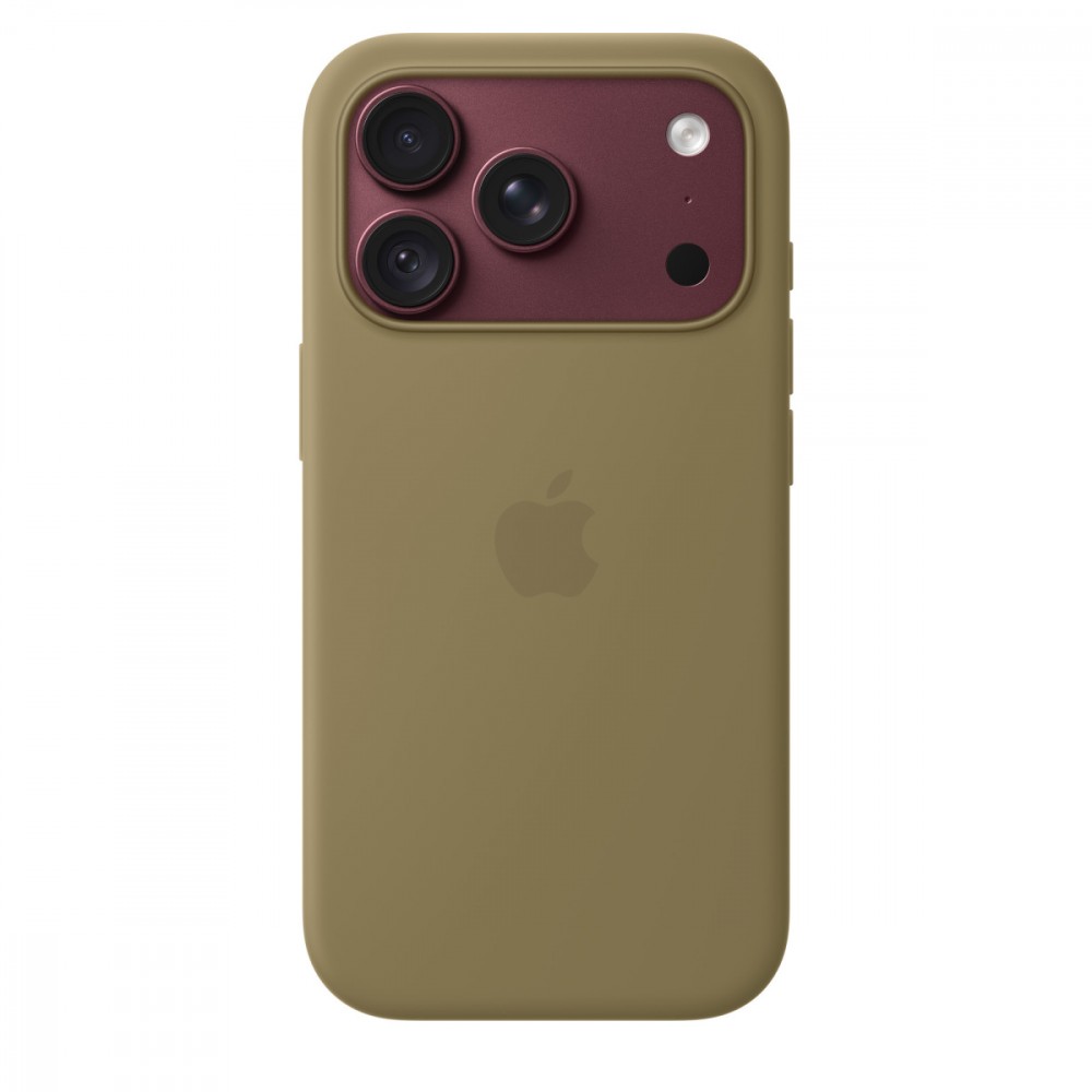 1039889_2214041.jpeg Apple Silicone Case with MagSafe Back Cover Σιλικόνης Olive (iPhone 18 Pro) - Image 1