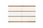 M6 MALWA CHEST OF DRAWERS 120 CM 6 DRAWERS OAK ARTISAN/WHITE - Image 2