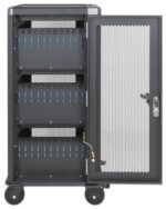 Manhattan iPad to 13   MacBook Air to 13  & Chromebook 14  30-bay Charging Trolley/Cart via USB-C (30W)  Also other tablets/smartphones (with device to USB-C cable)  Bays 404x27.6x283mm  USB-C charging cables included  Cabinet - Image 4