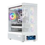 Modecom Volcano AQ500 Gaming Midi Tower Computer Case with Side Window and ARGB Lighting White - Image 3