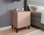 Nova Szf Wooden Pink Bedside Table 44x40x52cm - Image 3