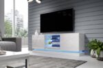 Cama TV cabinet QIU 160 MDF white gloss/white gloss - Image 4