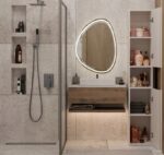 NEL BATHROOM POLE IN CASHMERE COLOUR - Image 8