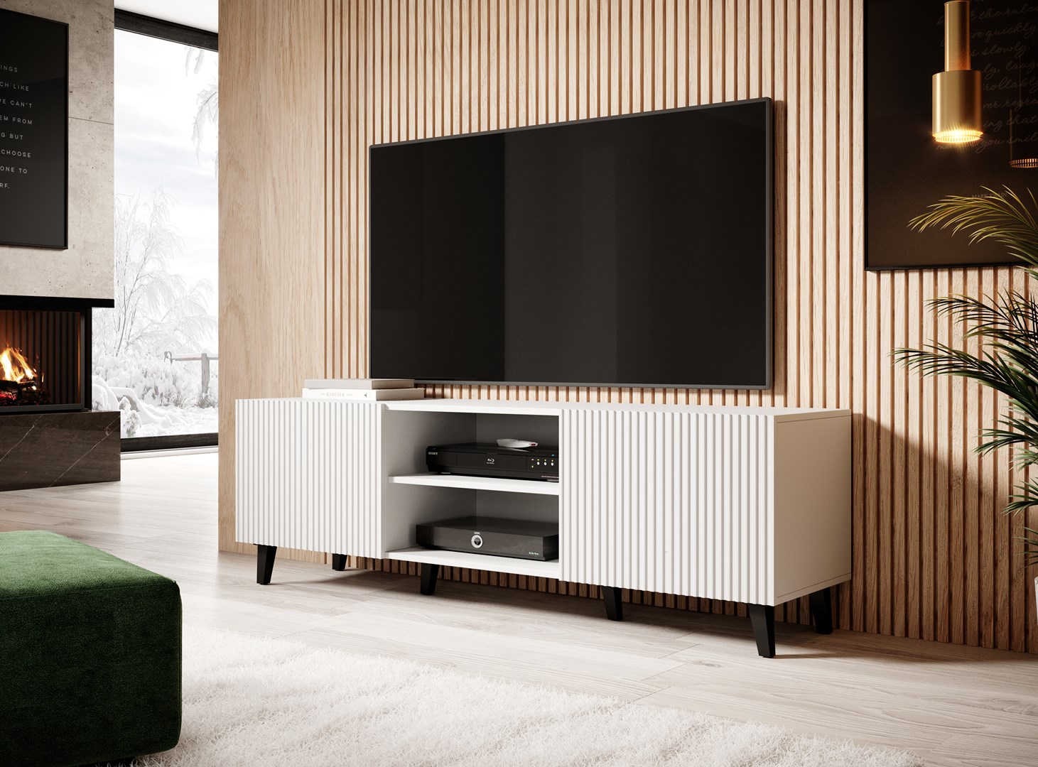 Cama RTV cabinet PAFOS 150x42x52 white matt - Image 1