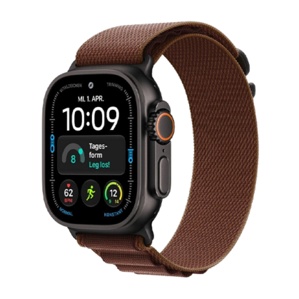 Watch Apple Watch Ultra 4 (2026) 5G 49mm  Black Titanium Case with Burgundy Alpine Loop M - Black